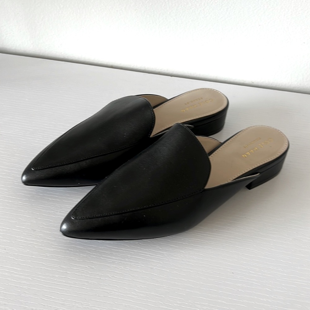 Cole Haan Pointed Leather Slides Size 6